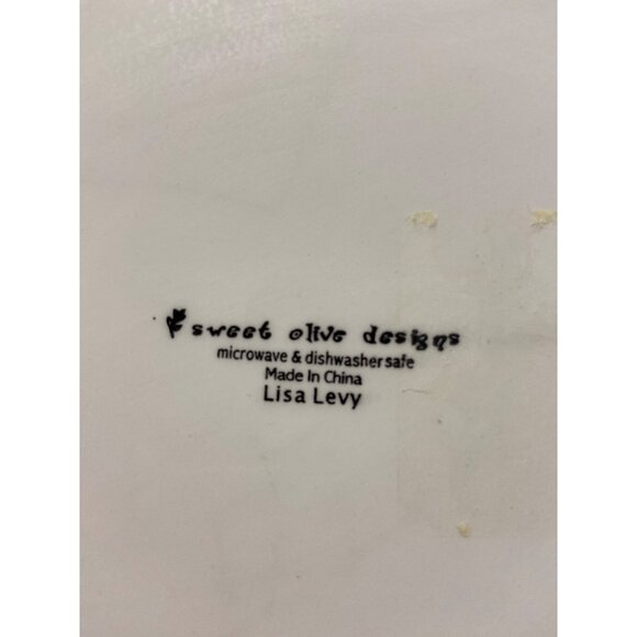 Sweet Olive Designs Lisa Levy Fall Leaf Octagonal Plate 10.5 in Microwave Safe - Picture 5 of 6